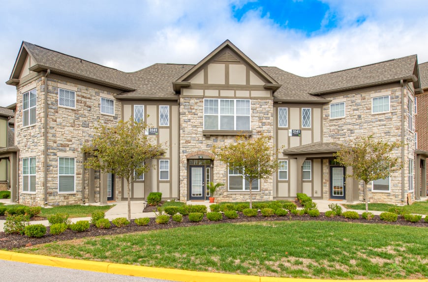 Zionsville townhomes with separate entrances.